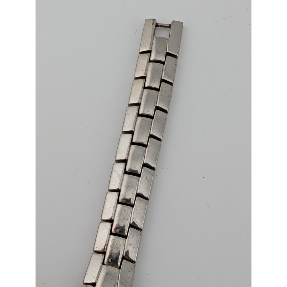 Jaclyn Smith Diamond Quartz Watch Women 20mm Case Silver 6.75" Band- New Battery - Picture 3 of 8